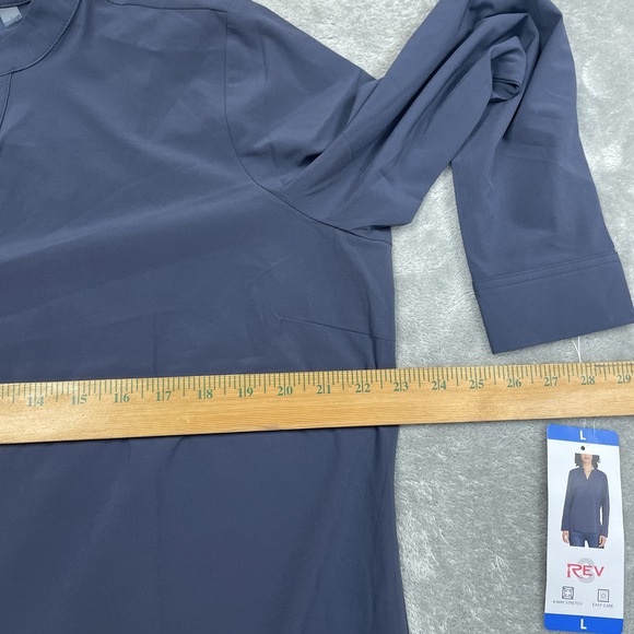 iREV Women's L Blouse Blue Polyester Blend e0045 - Picture 5 of 8